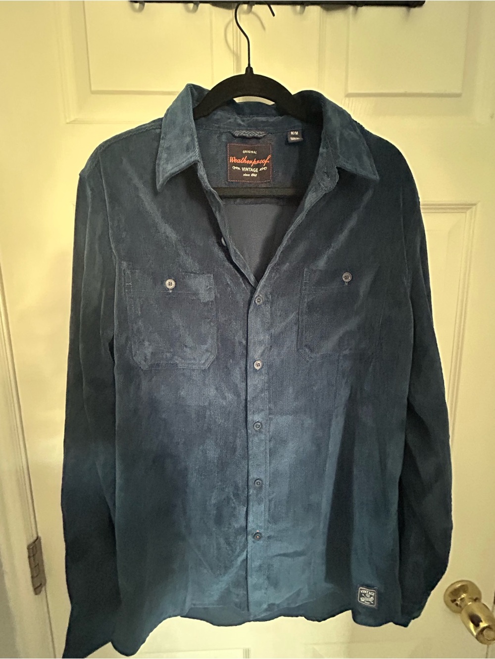 Weatherproof Men's Navy Blue Corduroy Shirt Jacket